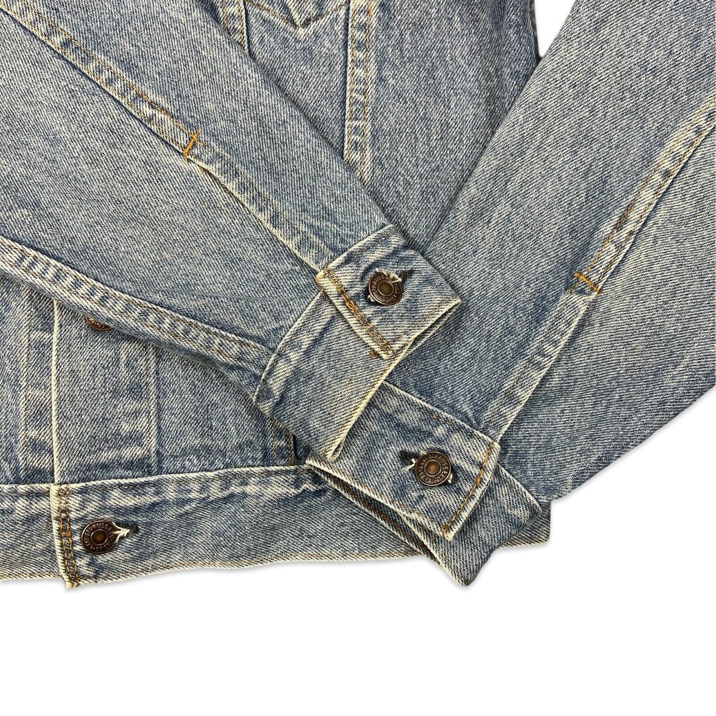 VTG 1970s USA MADE LEVIS RED TAB TYPE 3 TRUCKER DENIM JACKET 527 STAMP 37 S