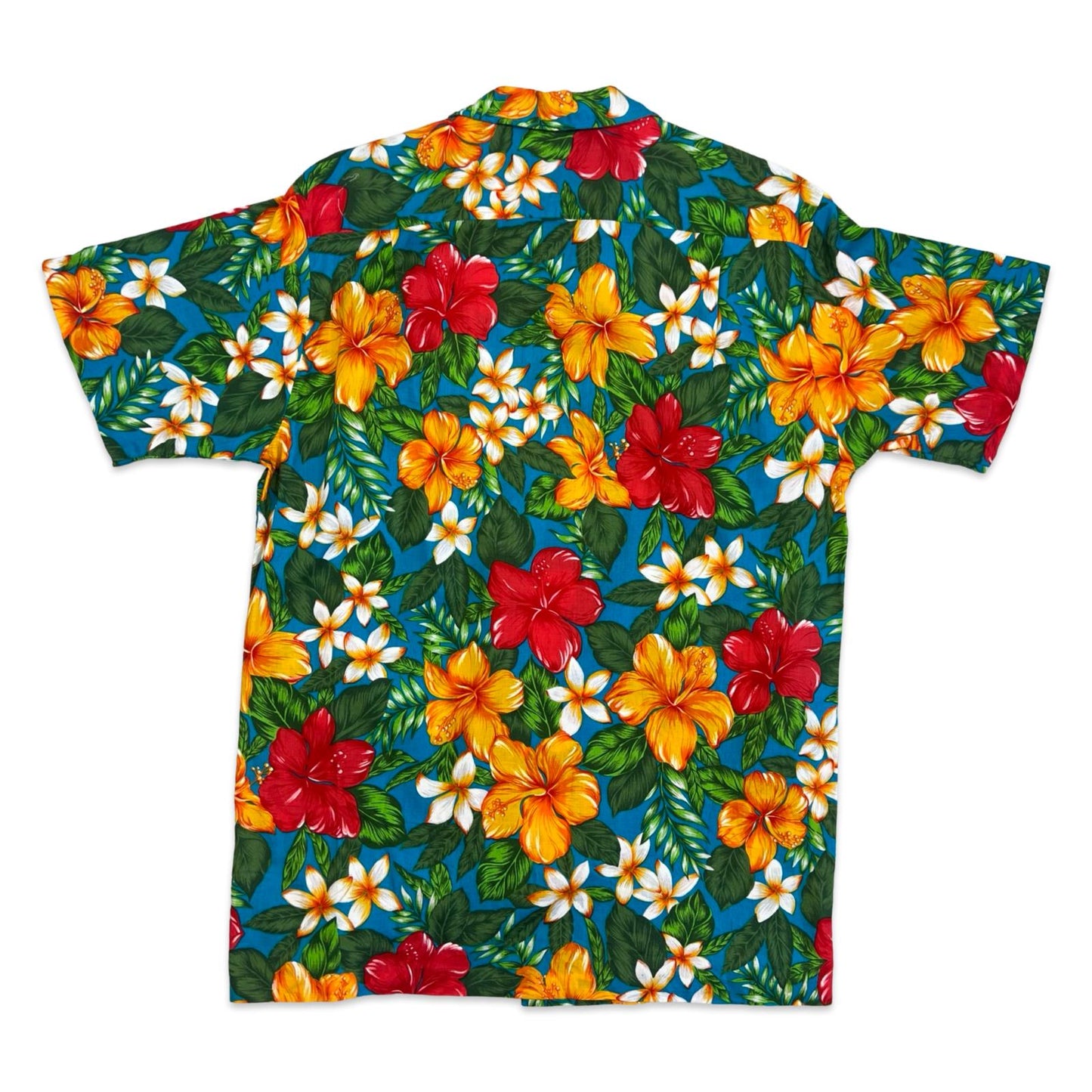VTG SHORELINE HIBISCUS PRINT GENUINE HAWAIIAN ALOHA SHIRT TIKI ROCKABILLY M 40