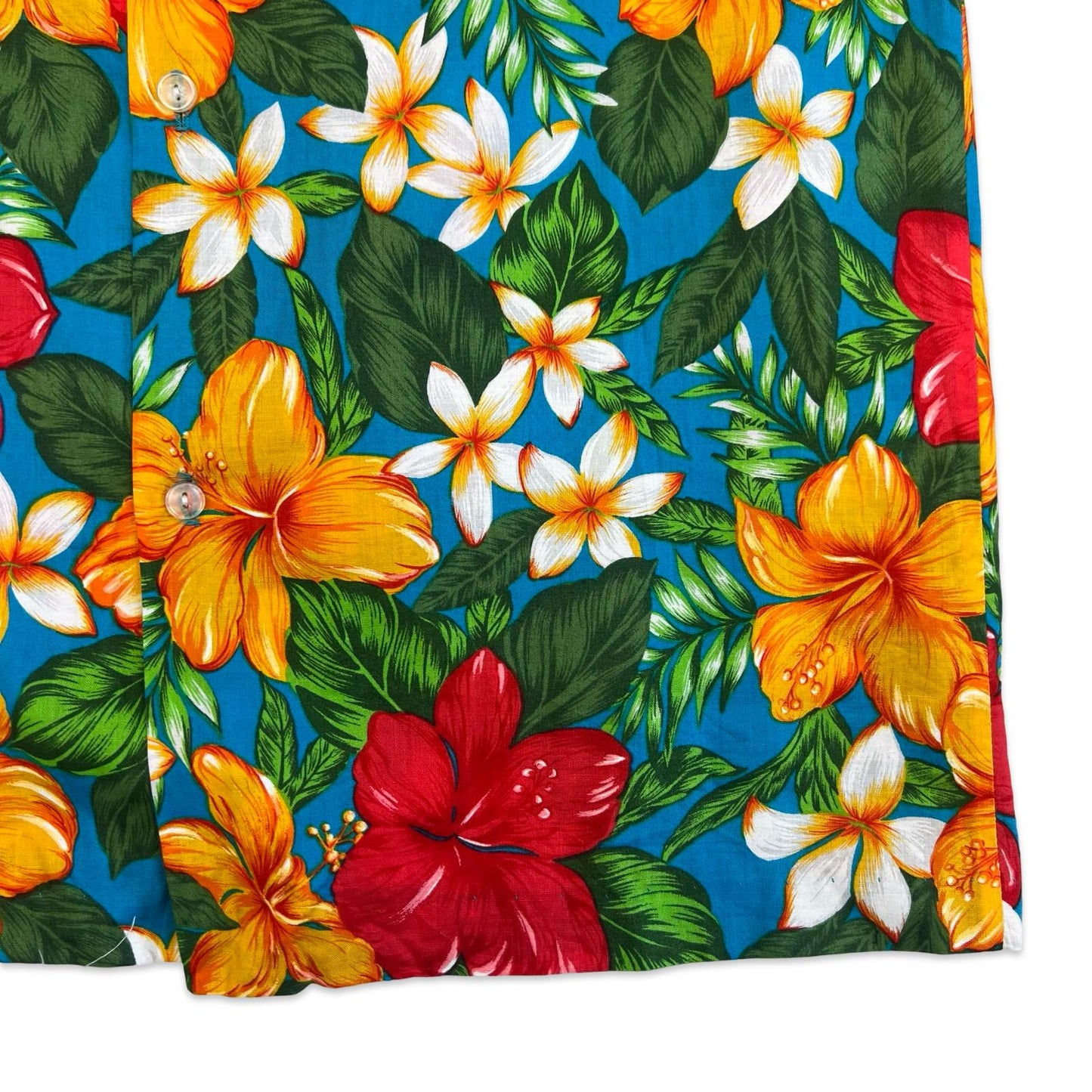 VTG SHORELINE HIBISCUS PRINT GENUINE HAWAIIAN ALOHA SHIRT TIKI ROCKABILLY M 40