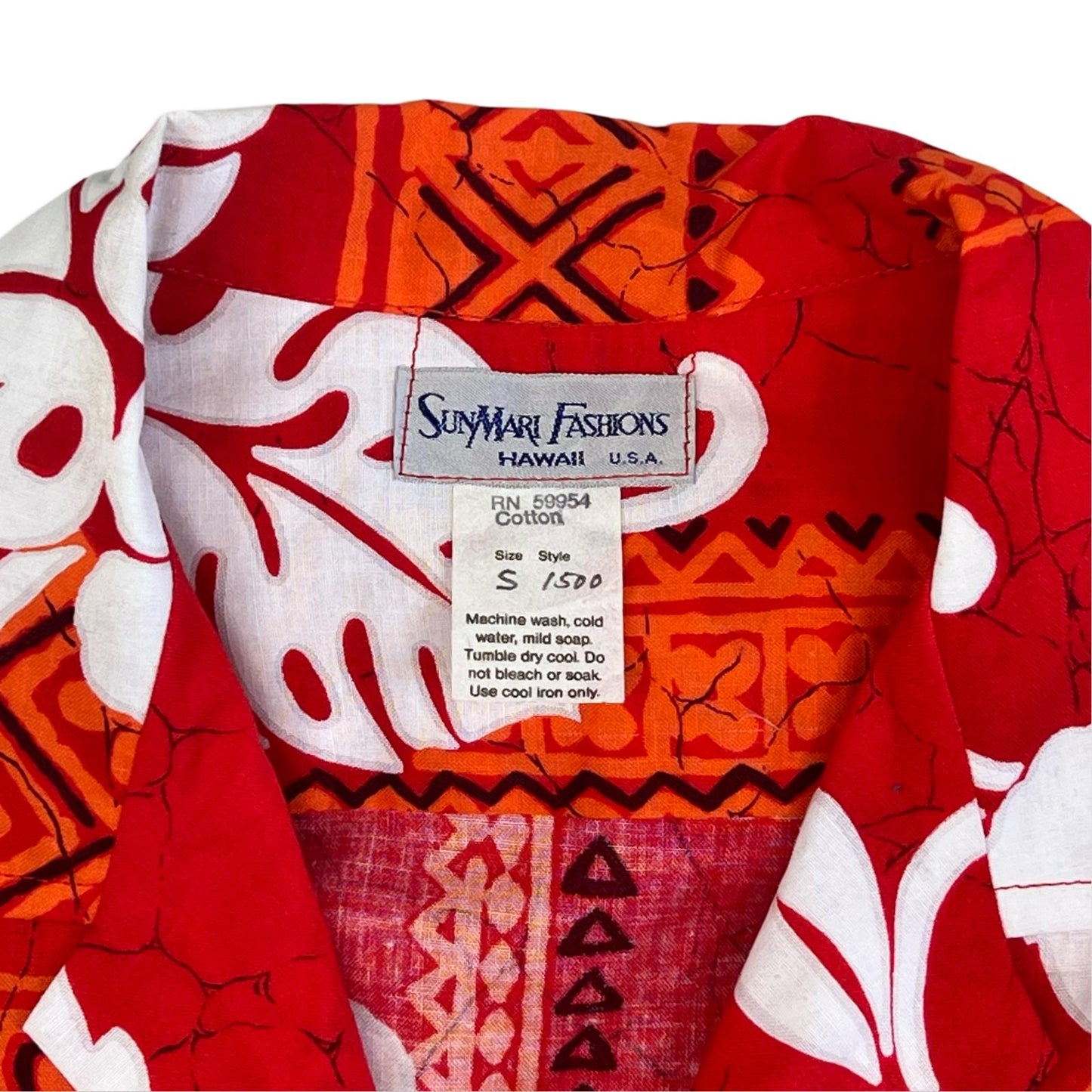 VTG 1976 COLLECTABLE HAWAIIAN ALOHA SHIRT HIBISCUS SELVEDGE TIKI ROCKABILLY L 42