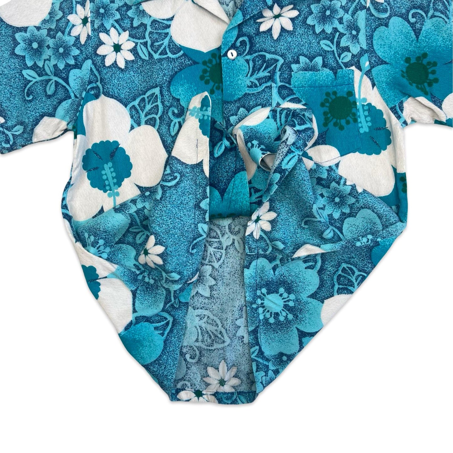 RARE VTG 1968 POMARE BARK CLOTH HAWAIIAN ALOHA SHIRT TIKI ROCKABILLY S 36
