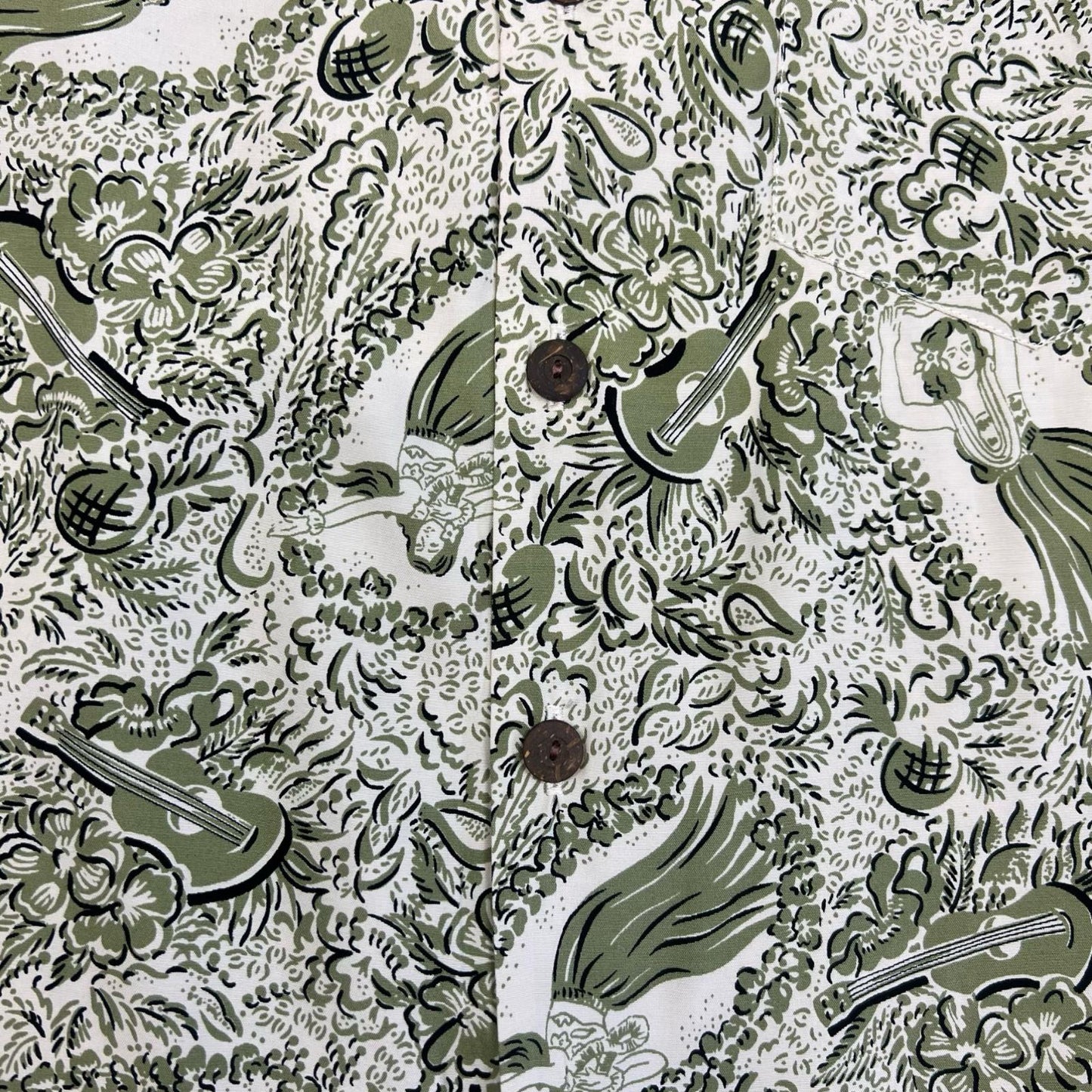 VTG KAMEHAMEHA RAYON HAWAIIAN ALOHA SHIRT 40s 50s TIKI ROCKABILLY S 36