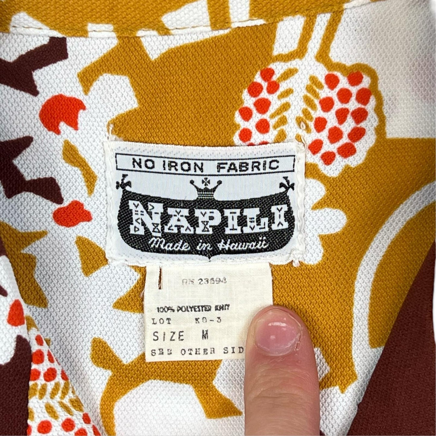 VTG 1960s NAPILI COLLECTABLE HAWAIIAN ALOHA SHIRT TIKI ROCKABILLY M 40