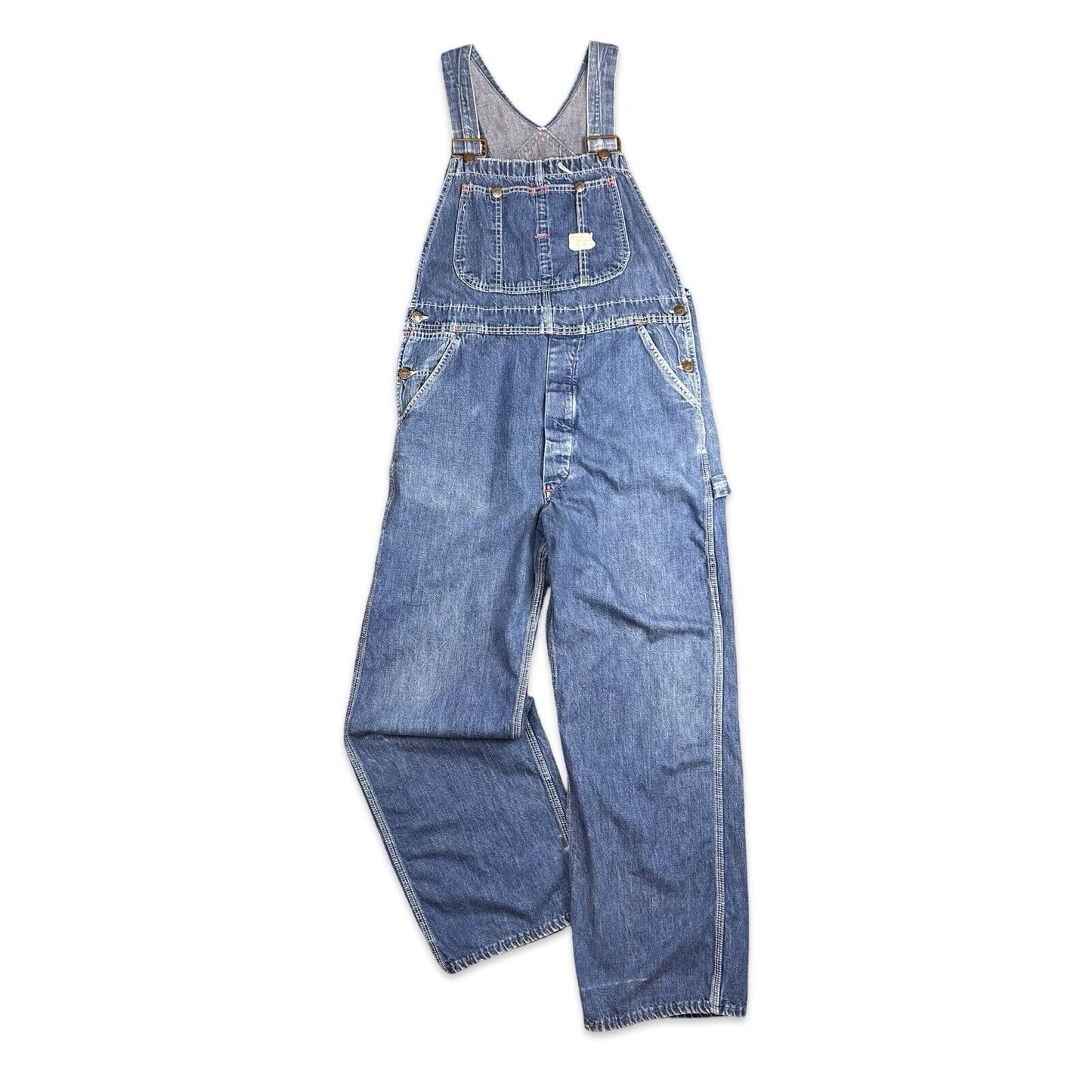 VTG 60s 70s USA WORKWEAR JC PENNEY BIG MAC DENIM DUNGAREES ROCKABILLY 32’ W 29”