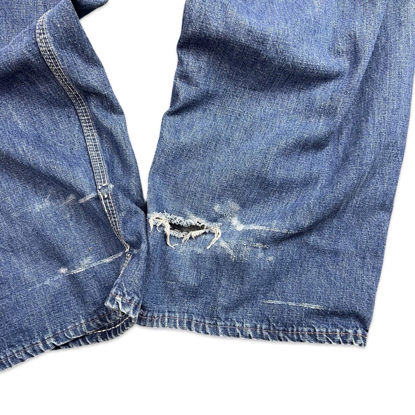 VTG 60s 70s USA WORKWEAR JC PENNEY BIG MAC DENIM DUNGAREES ROCKABILLY 32’ W 29”