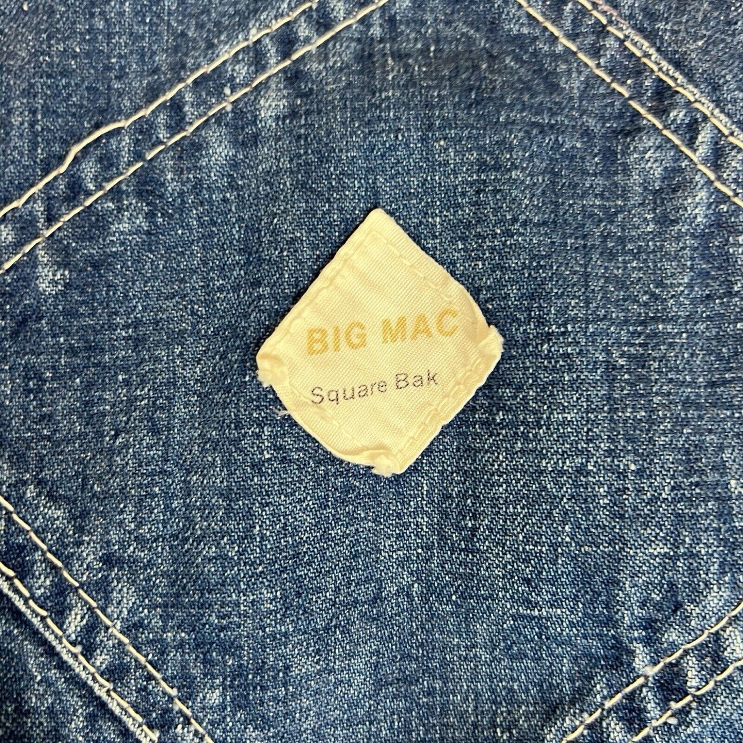 VTG 60s 70s USA WORKWEAR JC PENNEY BIG MAC DENIM DUNGAREES ROCKABILLY 32’ W 29”
