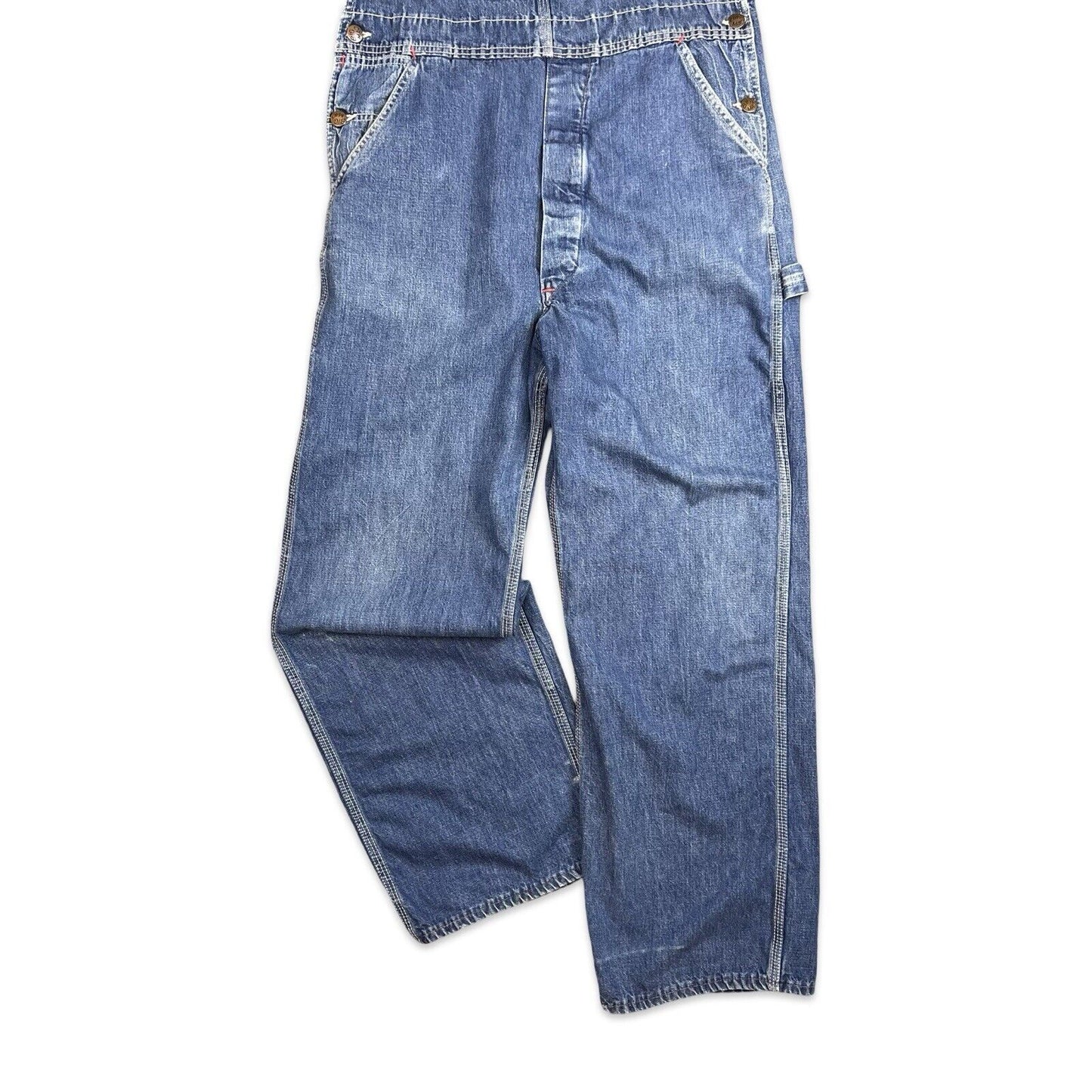 VTG 60s 70s USA WORKWEAR JC PENNEY BIG MAC DENIM DUNGAREES ROCKABILLY 32’ W 29”