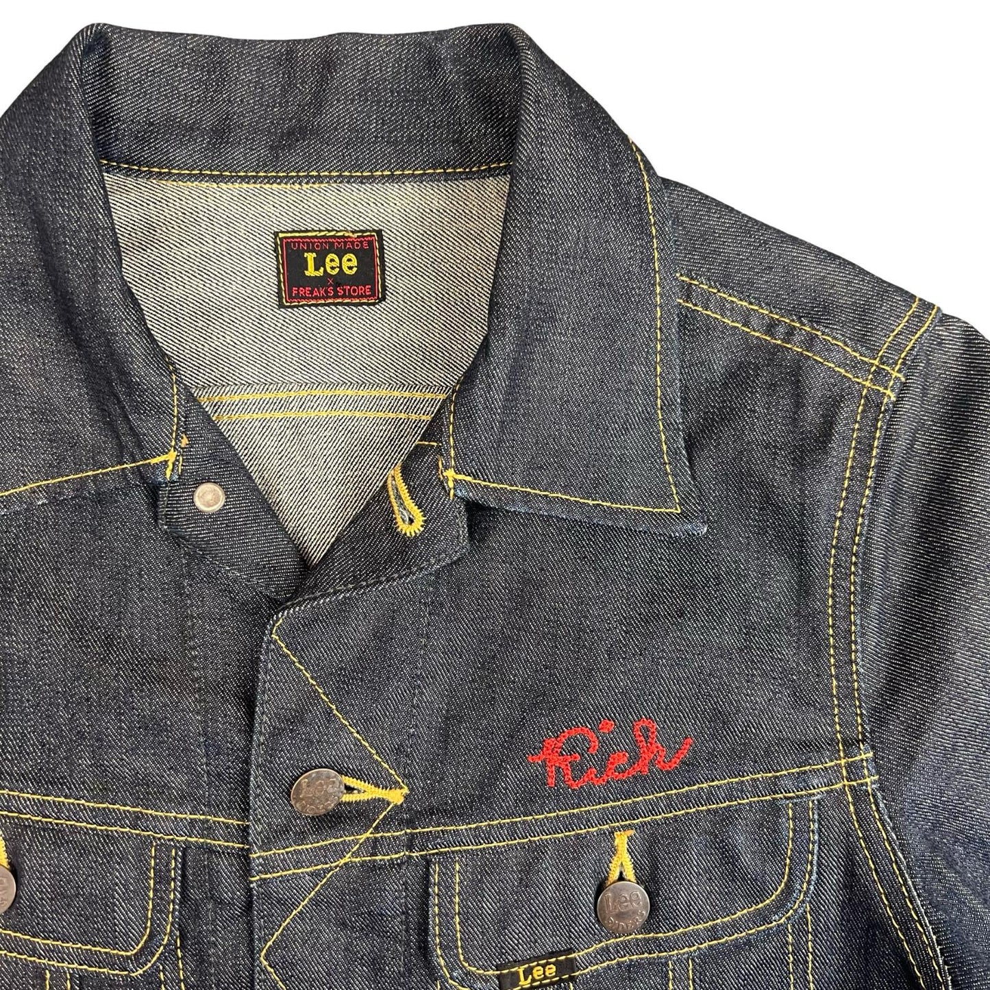 VTG STYLE LEE RIDERS JAPANESE FREAKS STORE COLAB INDIGO DENIM JACKET XXS 32”