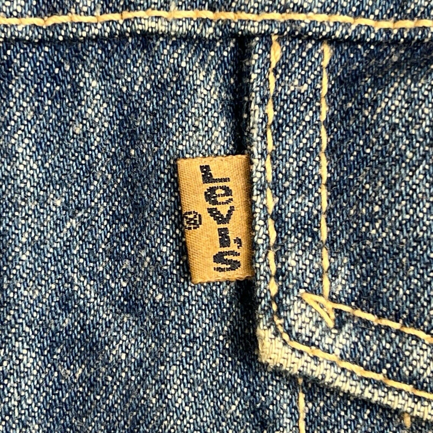 VTG 1980s USA LEVIS ORANGE TAB TYPE 3 TRUCKER DENIM JACKET S 38