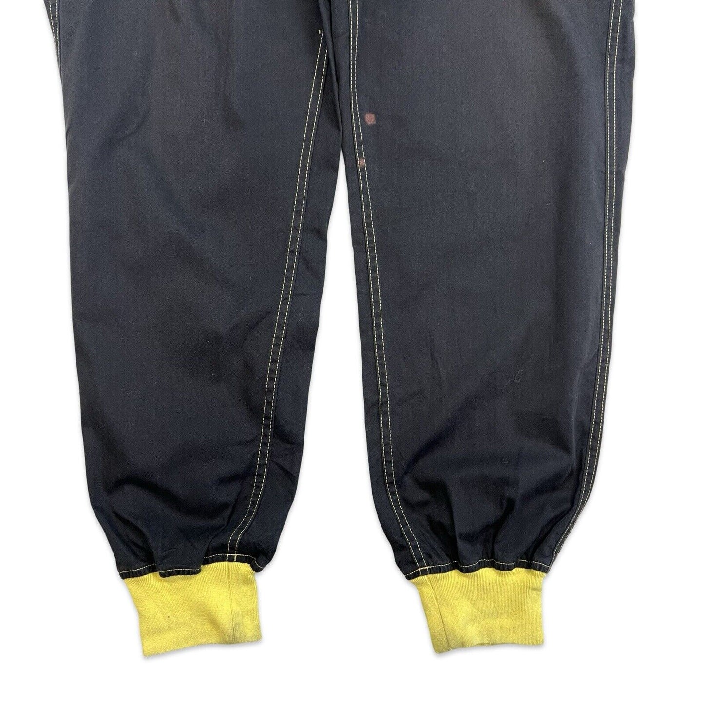 VTG 1980s TEAM SUZUKI MOTORCYCLE RACING MECHANIC COTTON DUNGAREES JAPANESE 36”W