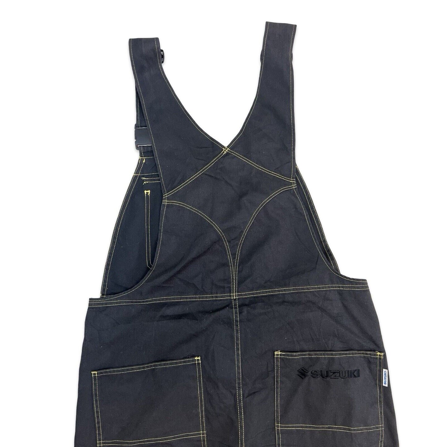 VTG 1980s TEAM SUZUKI MOTORCYCLE RACING MECHANIC COTTON DUNGAREES JAPANESE 36”W