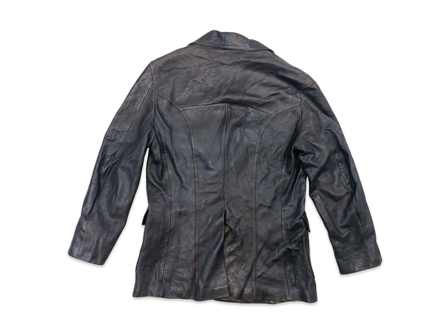 VTG 1970s MENS SOFT BROWN LEATHER JACKET COAT BLAZER S 38”