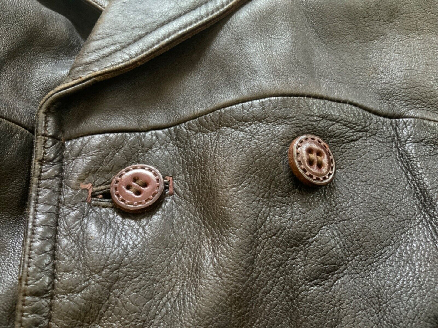 VTG 1970s MENS SOFT BROWN LEATHER JACKET COAT BLAZER S 38”