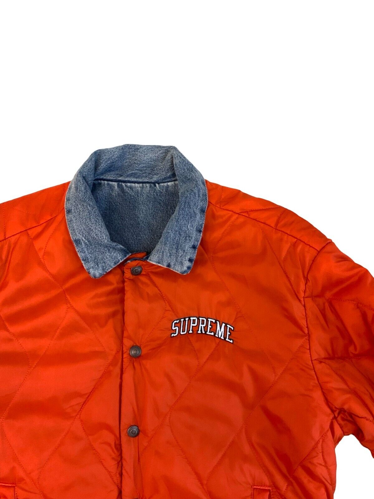 SUPREME LEVIS QUILTED REVERSIBLE DENIM TRUCKER JACKET SIZE S M