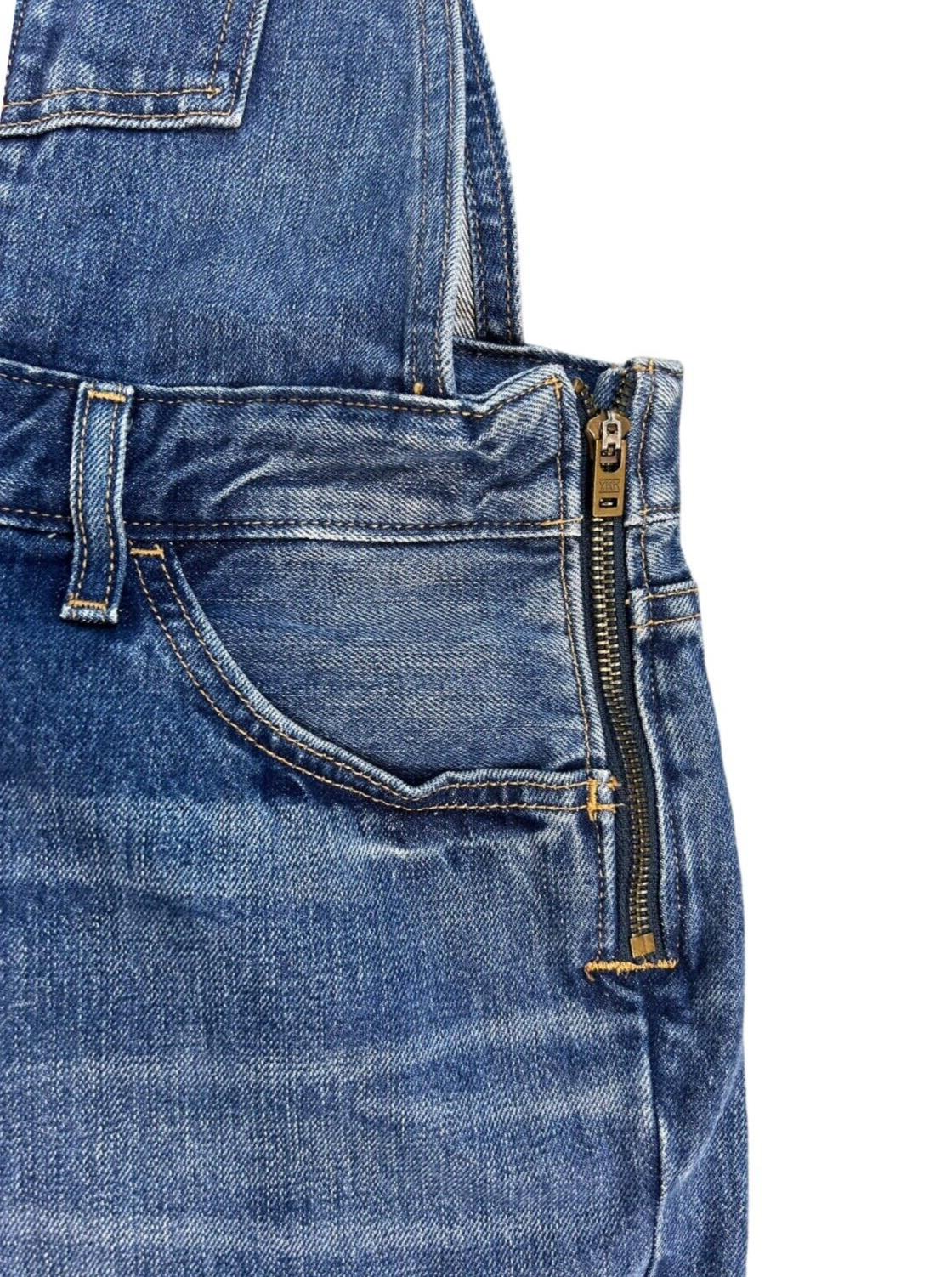 VTG LEVIS ORANGE TAB DENIM DUNGAREES OVERALLS POCKETS ZIP 27W 26L
