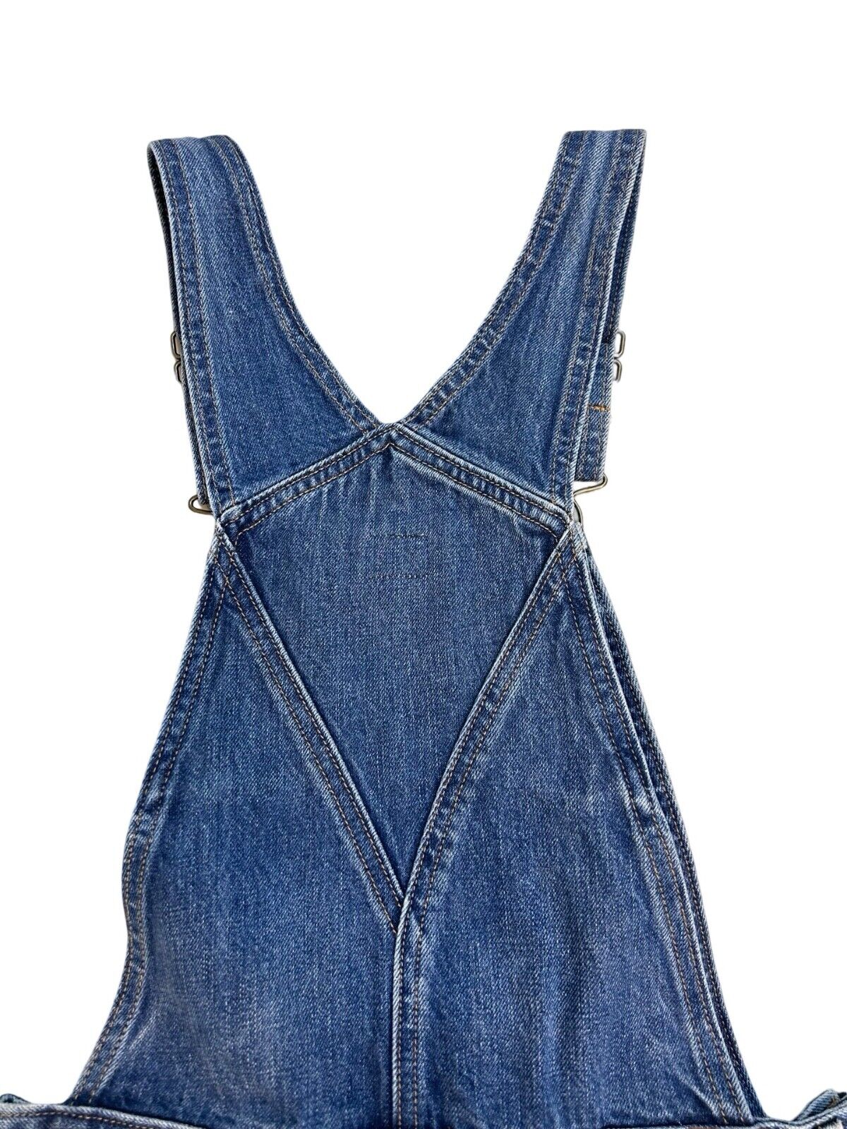 VTG LEVIS ORANGE TAB DENIM DUNGAREES OVERALLS POCKETS ZIP 27W 26L