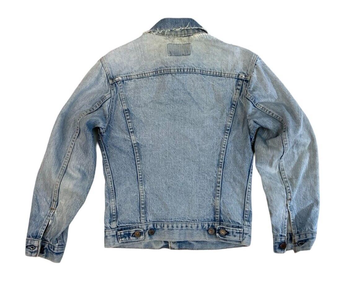VTG 80s LEVIS RED TAB TYPE 3 TRUCKER DENIM JACKET ROCKABILLY MOD SKINS XS 34