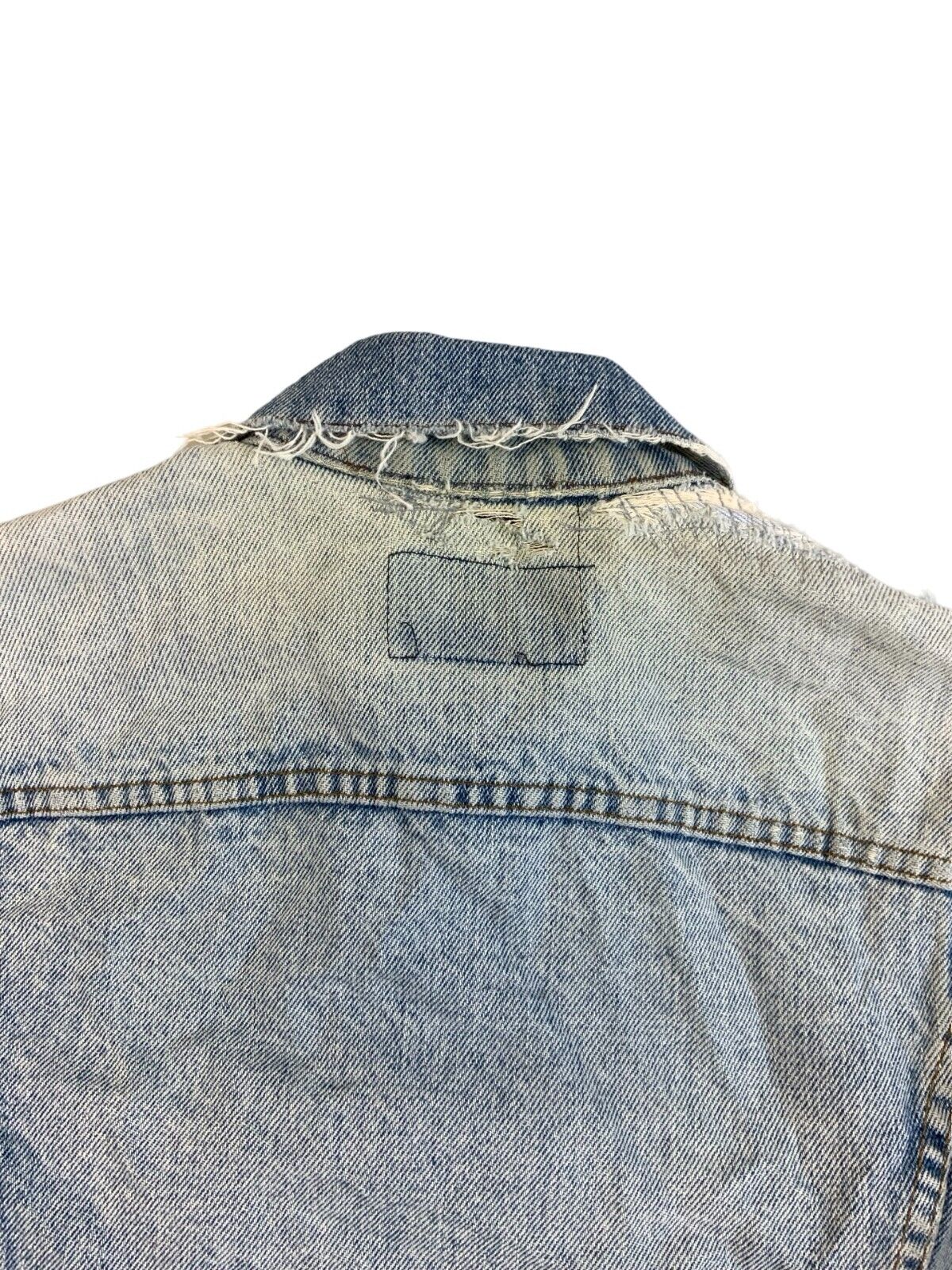 VTG 80s LEVIS RED TAB TYPE 3 TRUCKER DENIM JACKET ROCKABILLY MOD SKINS XS 34