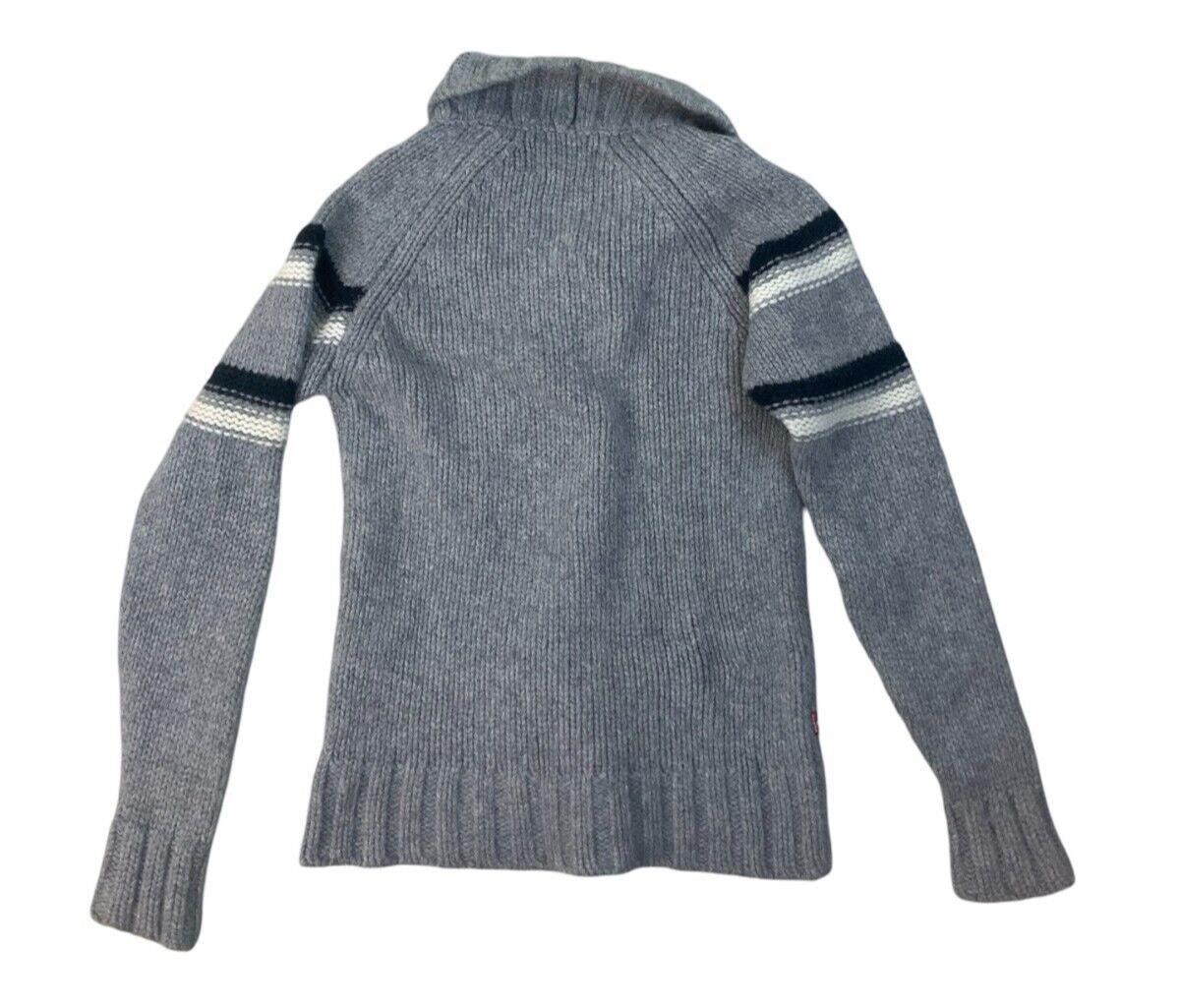VTG 1920s 30s STYLE LEVIS MOTORCYCLE SHAWL COLLAR WOOL KNIT JERSEY JUMPER XS 36”