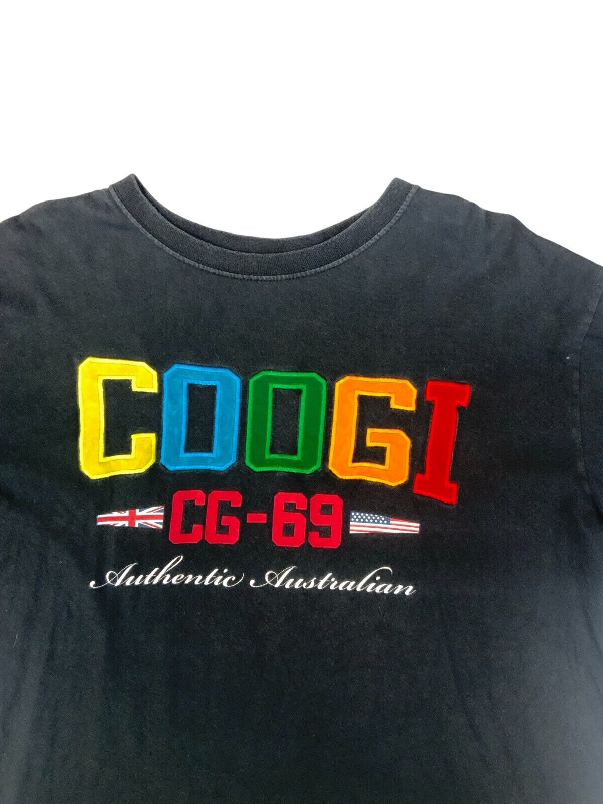 VINTAGE 90s 00s COOGI SHORT SLEEVE T-SHIRT BLACK EXTRA LARGE