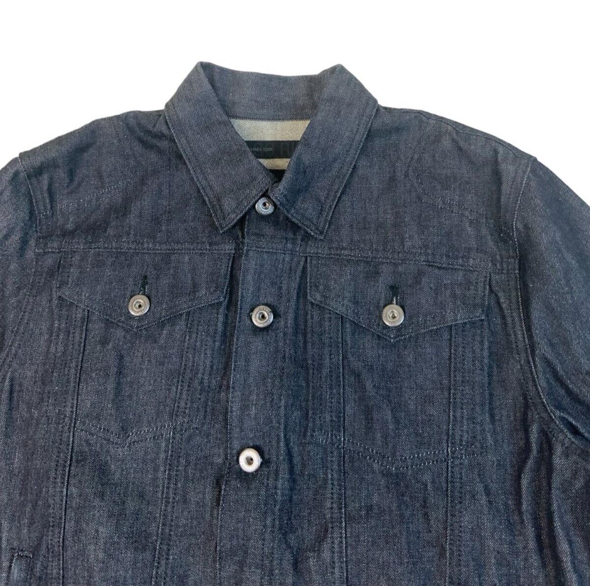 VINTAGE ROLAND SANDS DESIGN RAW INDIGO DENIM BIKER JACKET SIZE M