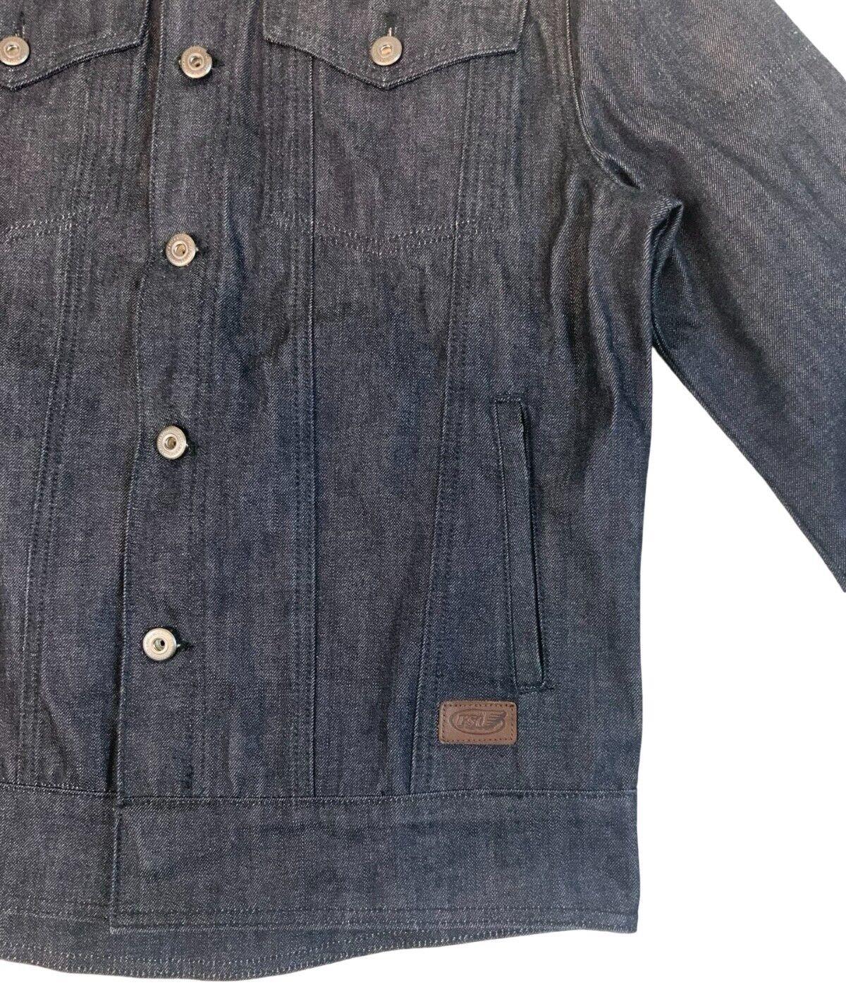 VINTAGE ROLAND SANDS DESIGN RAW INDIGO DENIM BIKER JACKET SIZE M