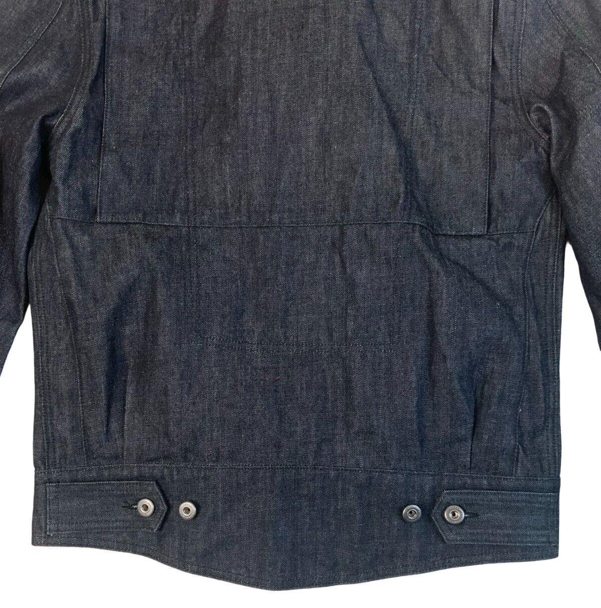 VINTAGE ROLAND SANDS DESIGN RAW INDIGO DENIM BIKER JACKET SIZE M