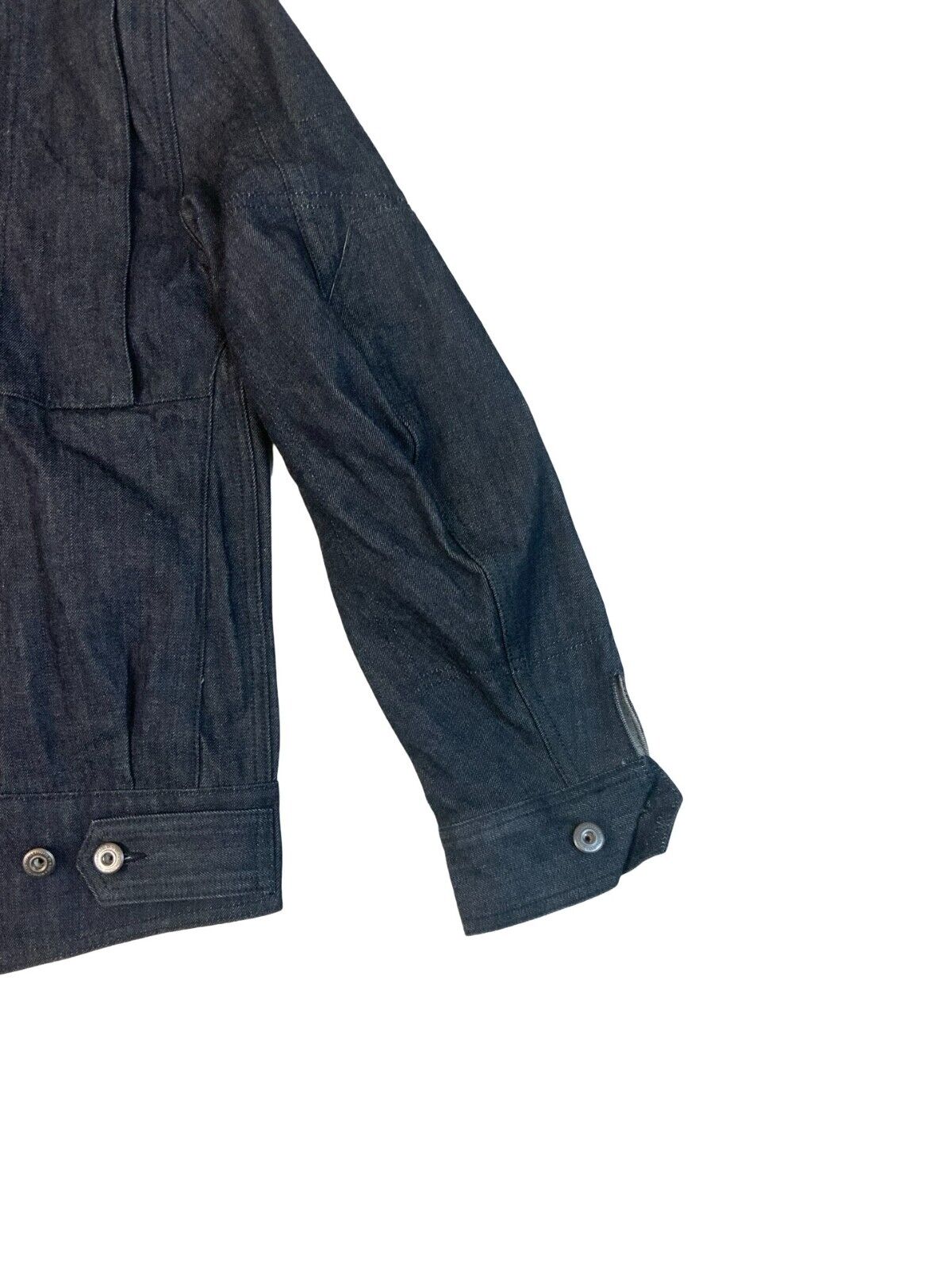 VINTAGE ROLAND SANDS DESIGN RAW INDIGO DENIM BIKER JACKET SIZE M