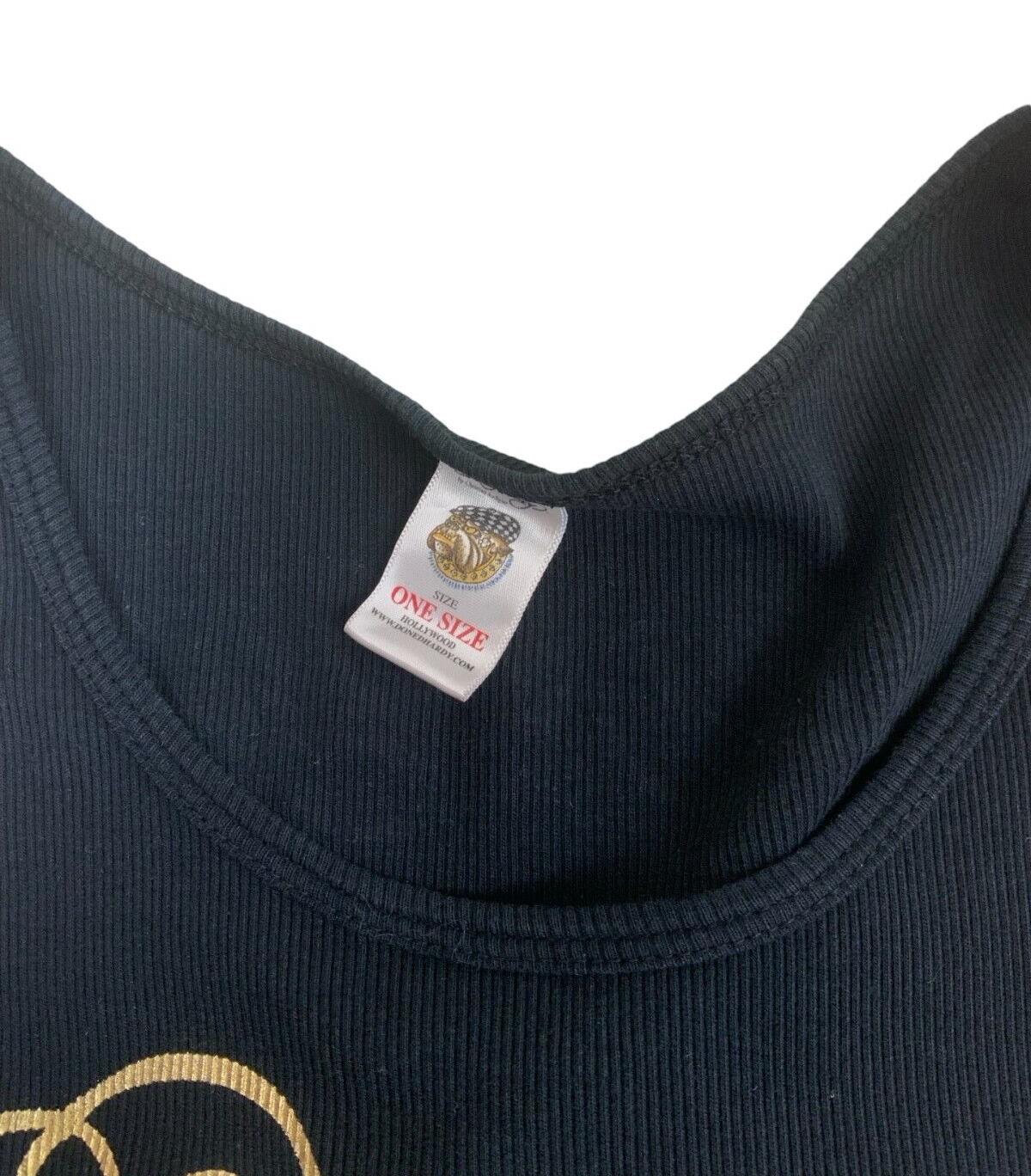 ED HARDY Y2K BLACK GRAPHIC ALL OVER PRINT GEMSTONE VEST TOP SIZE XS
