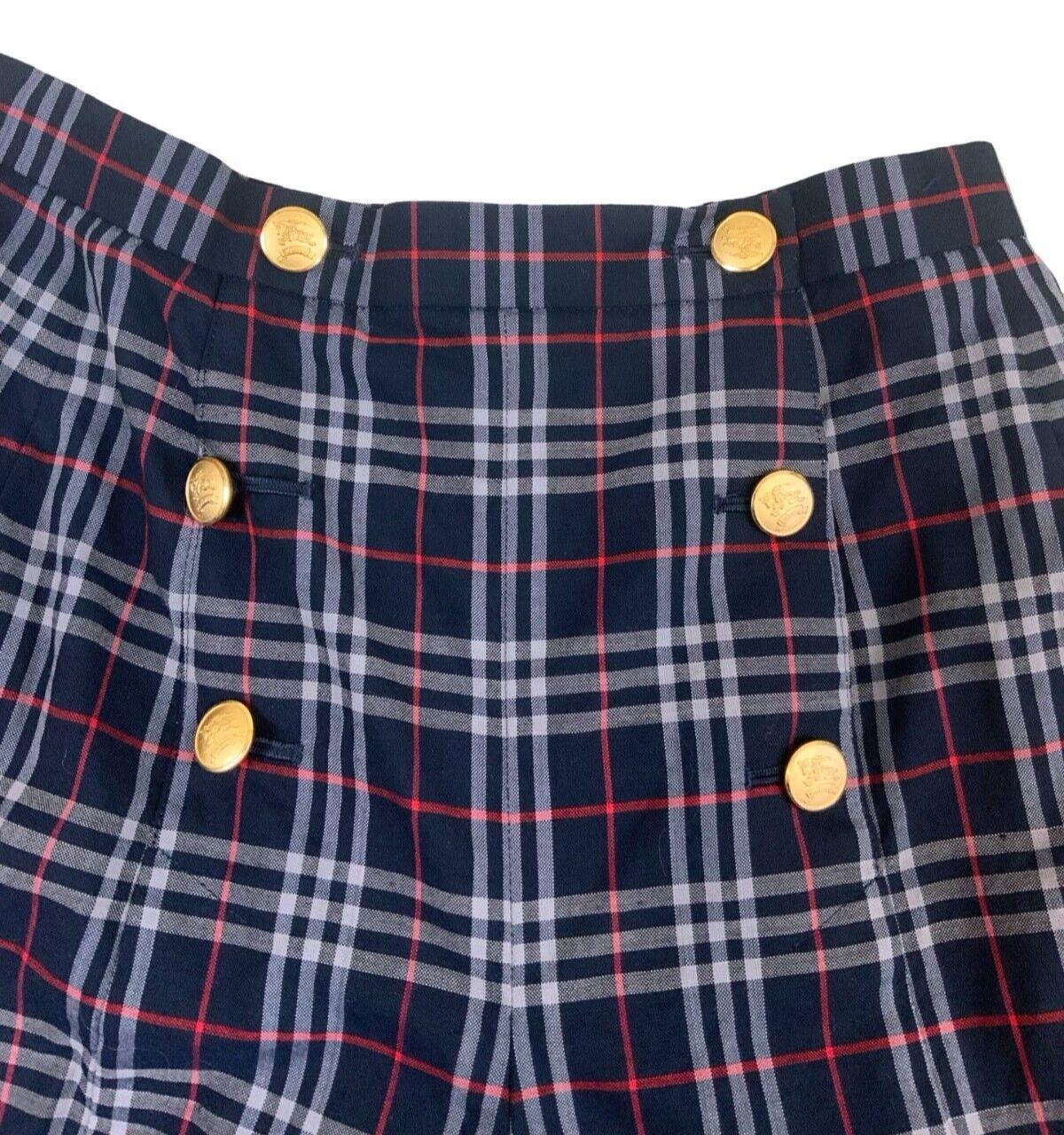 VTG 90s BURBERRYS HIGH WAISTED TARTAN NOVA CHECK SHORTS SIZE 6