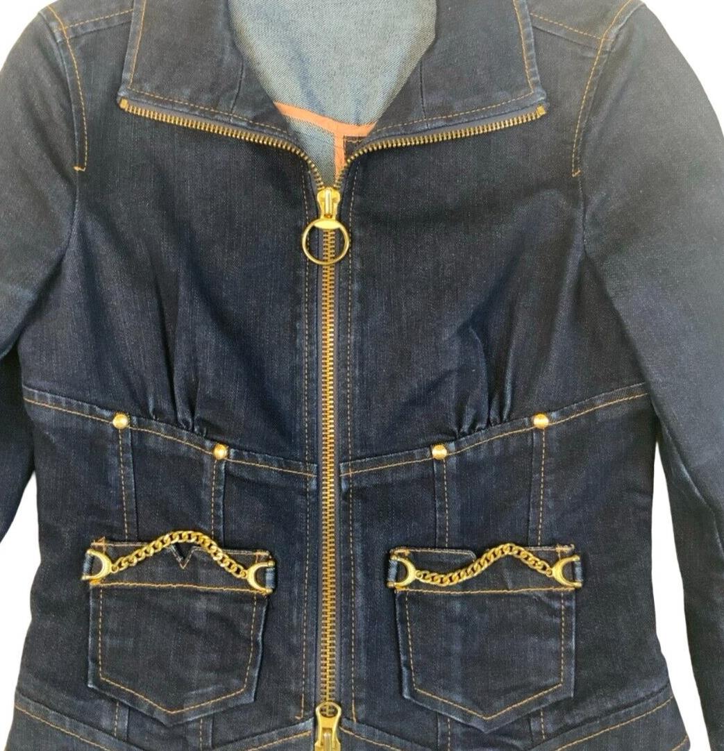 VINTAGE Y2K ARMANI EXCHANGE DENIM JACKET DARK BLUE NAVY SIZE SMALL