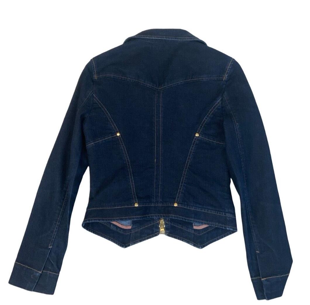 VINTAGE Y2K ARMANI EXCHANGE DENIM JACKET DARK BLUE NAVY SIZE SMALL