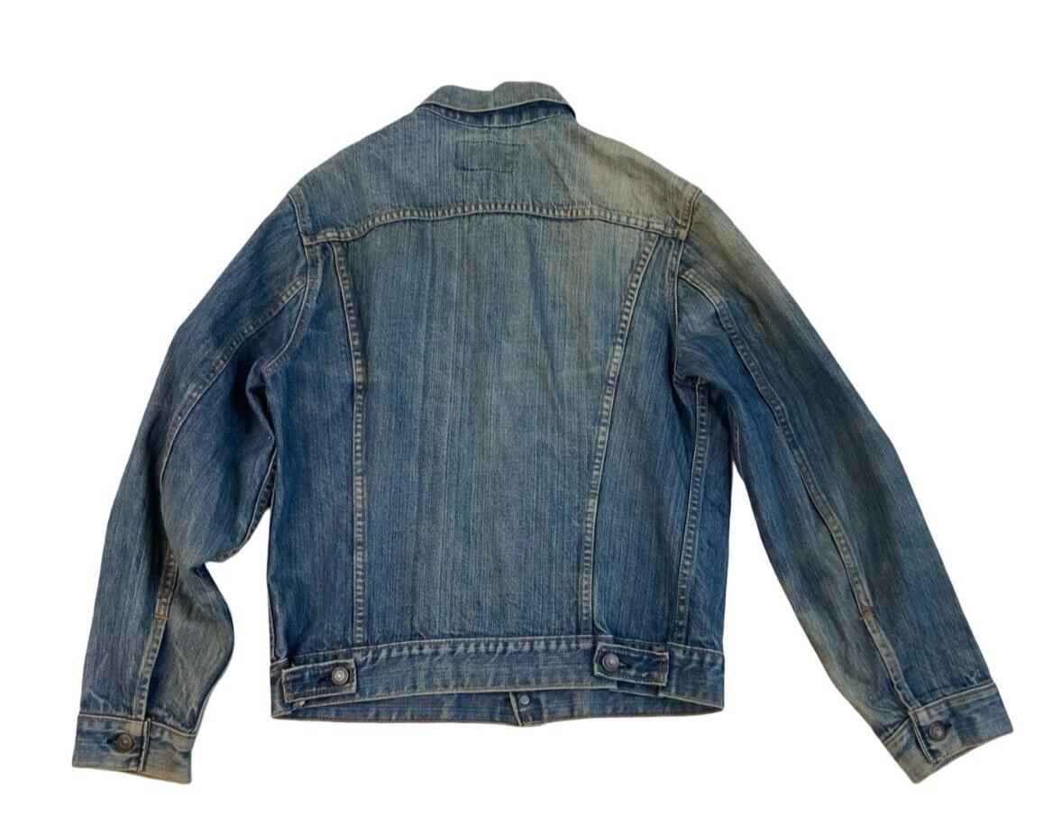 RARE VTG 70s USA MADE LEVIS RED TAB TYPE 3 TRUCKER DENIM JACKET MOD SKINS S 36”