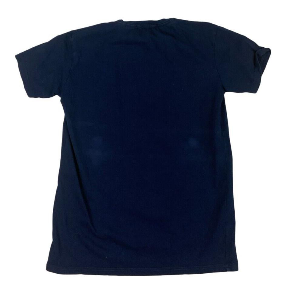 PHILIPP PLEIN GRAPHIC SKULL PRINT T SHIRT NAVY BLUE SIZE S