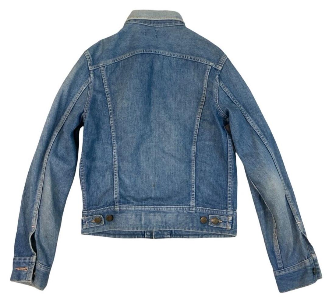 VTG 60s-EARLY 70s USA LEE RIDERS SANFORIZED DENIM JACKET COWBOY TRUCKER XS 34