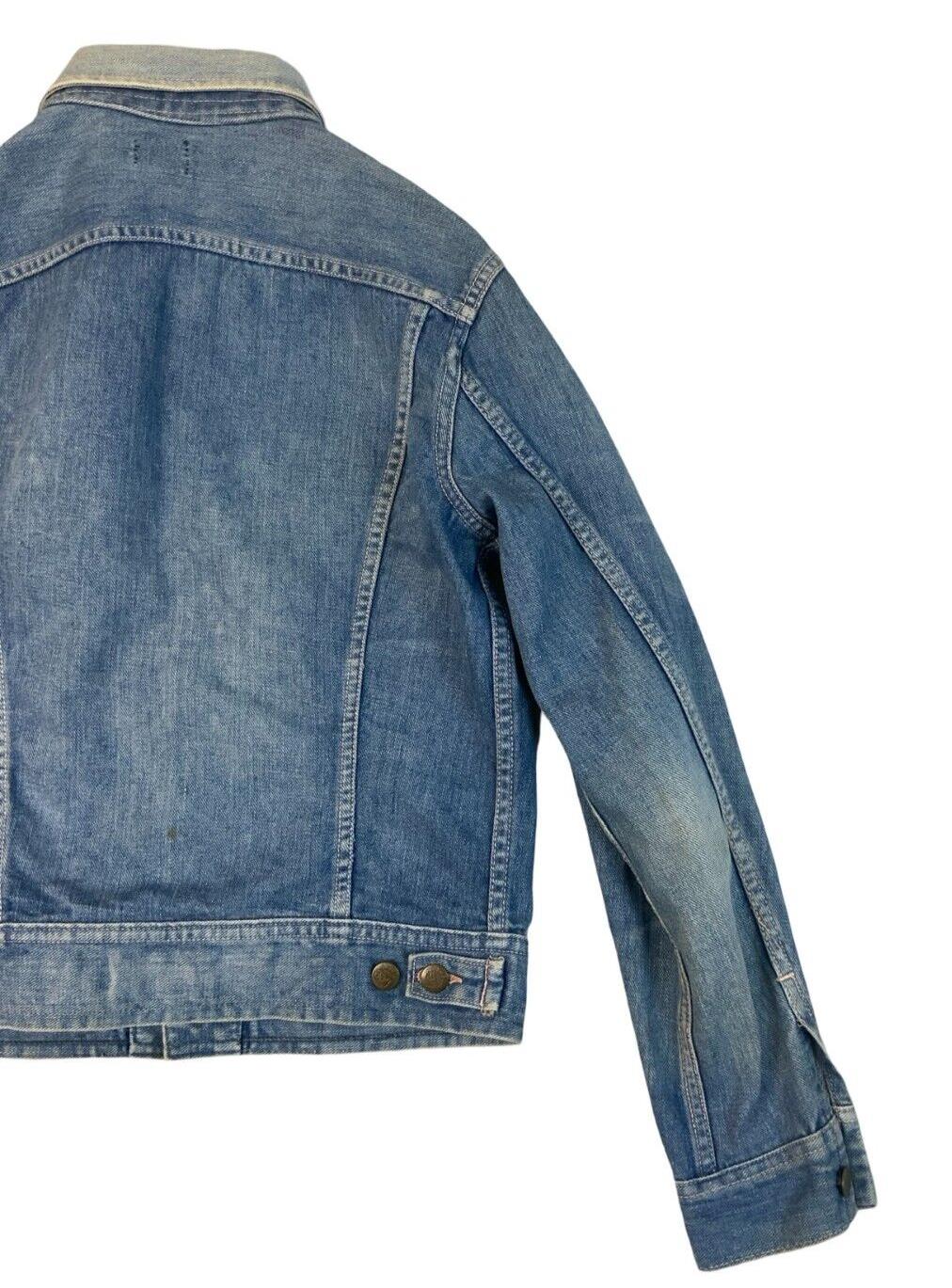 VTG 60s-EARLY 70s USA LEE RIDERS SANFORIZED DENIM JACKET COWBOY TRUCKER XS 34