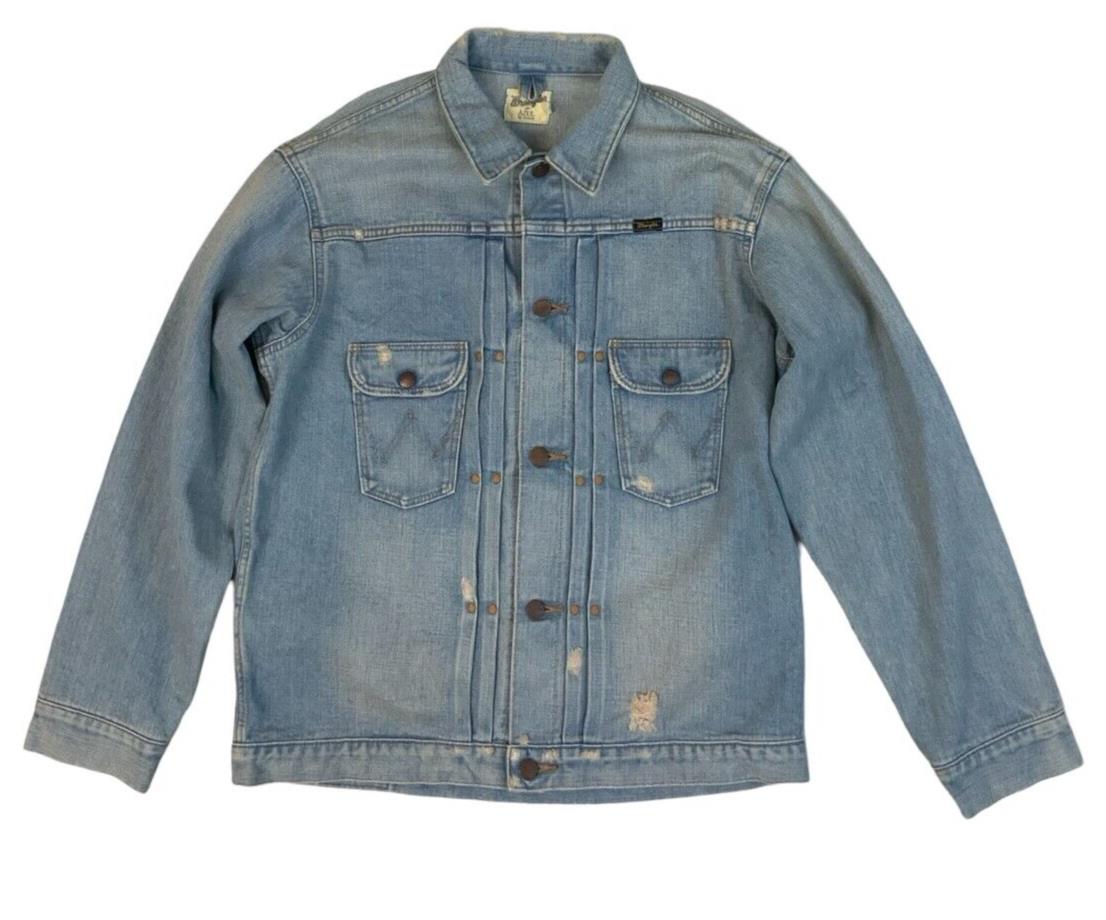 WRANGLER AZUL BY MOUSSY JAPANESE PLEAT FRONT DENIM JACKET 1950s STYLE M 40
