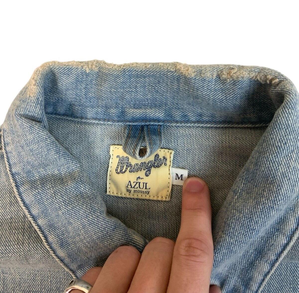 WRANGLER AZUL BY MOUSSY JAPANESE PLEAT FRONT DENIM JACKET 1950s STYLE M 40