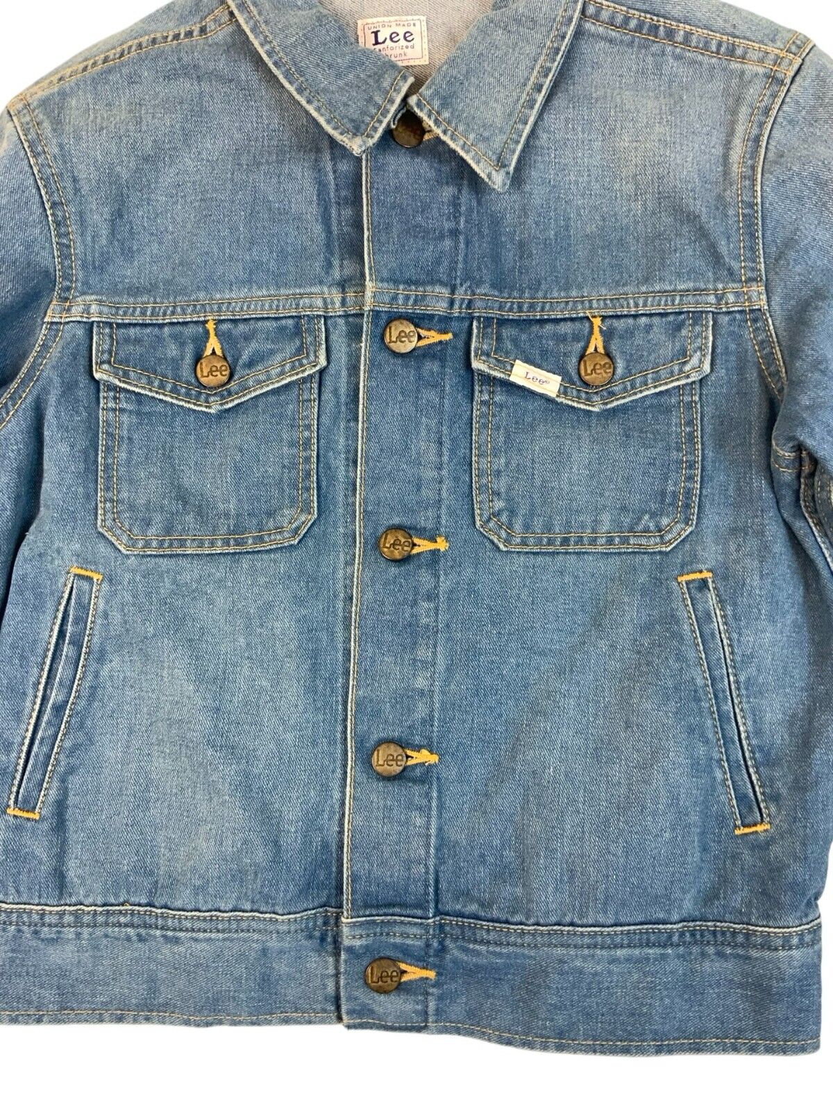 VTG LADIES JAPANESE MADE LEE SANFORIZED DENIM JACKET WESTERN CUT SZ 10 34”