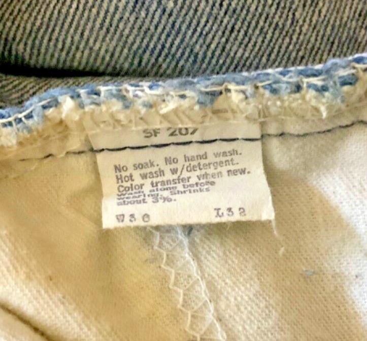 VTG 70s US LEVIS ORANGE TAB MENS FLARES FLARED JEANS HIPPY NORTHERN SOUL 35W 32L