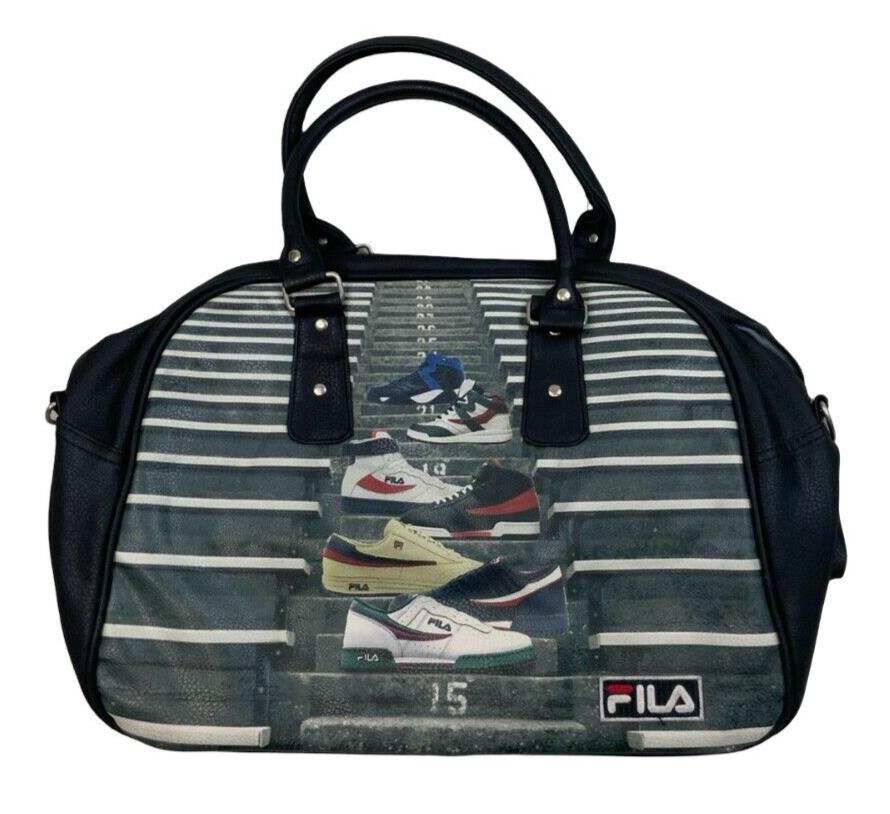 VTG FILA TRAINER GRAPHIC PRINT WEEKEND HOLDALL BAG