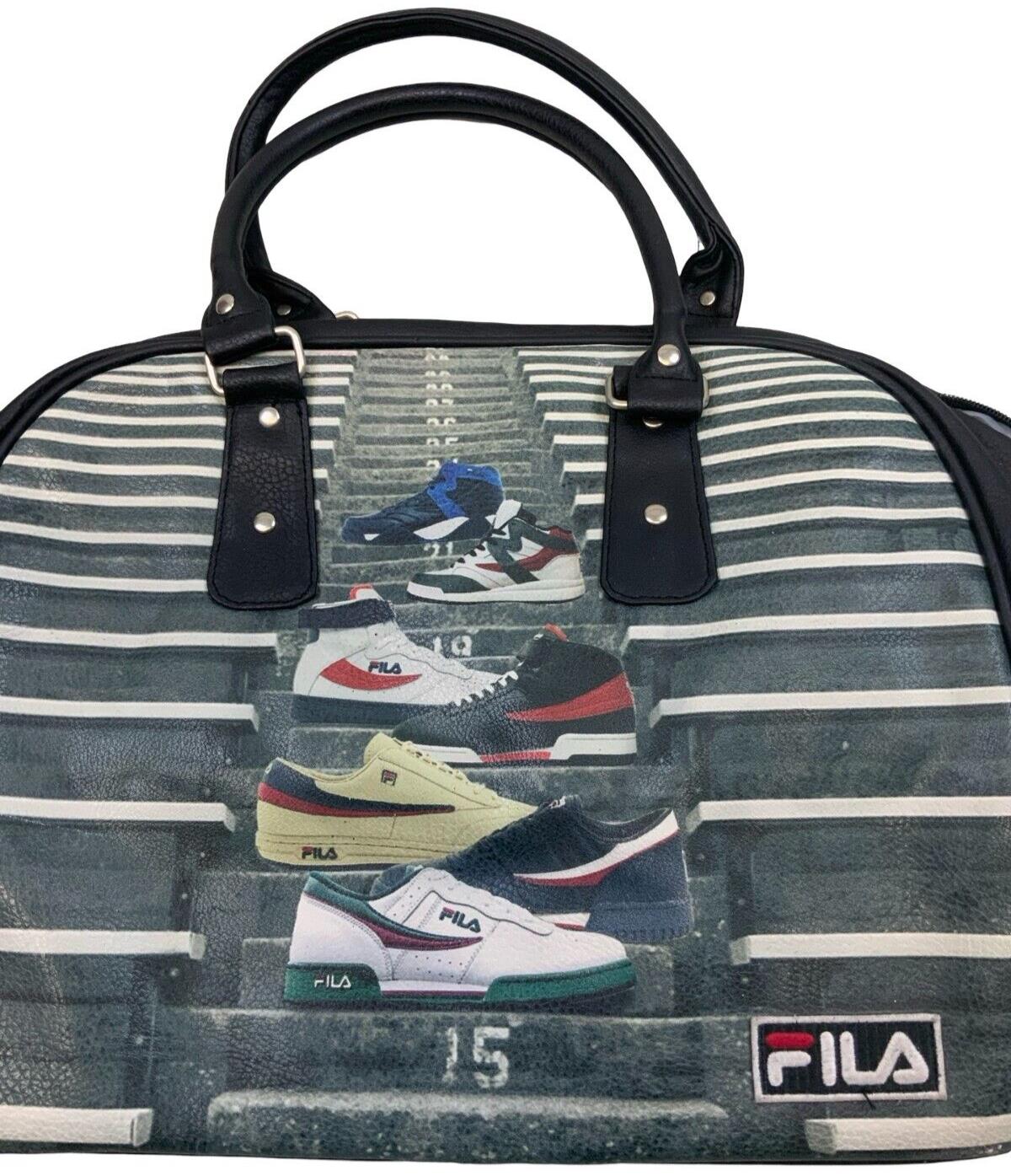 VTG FILA TRAINER GRAPHIC PRINT WEEKEND HOLDALL BAG