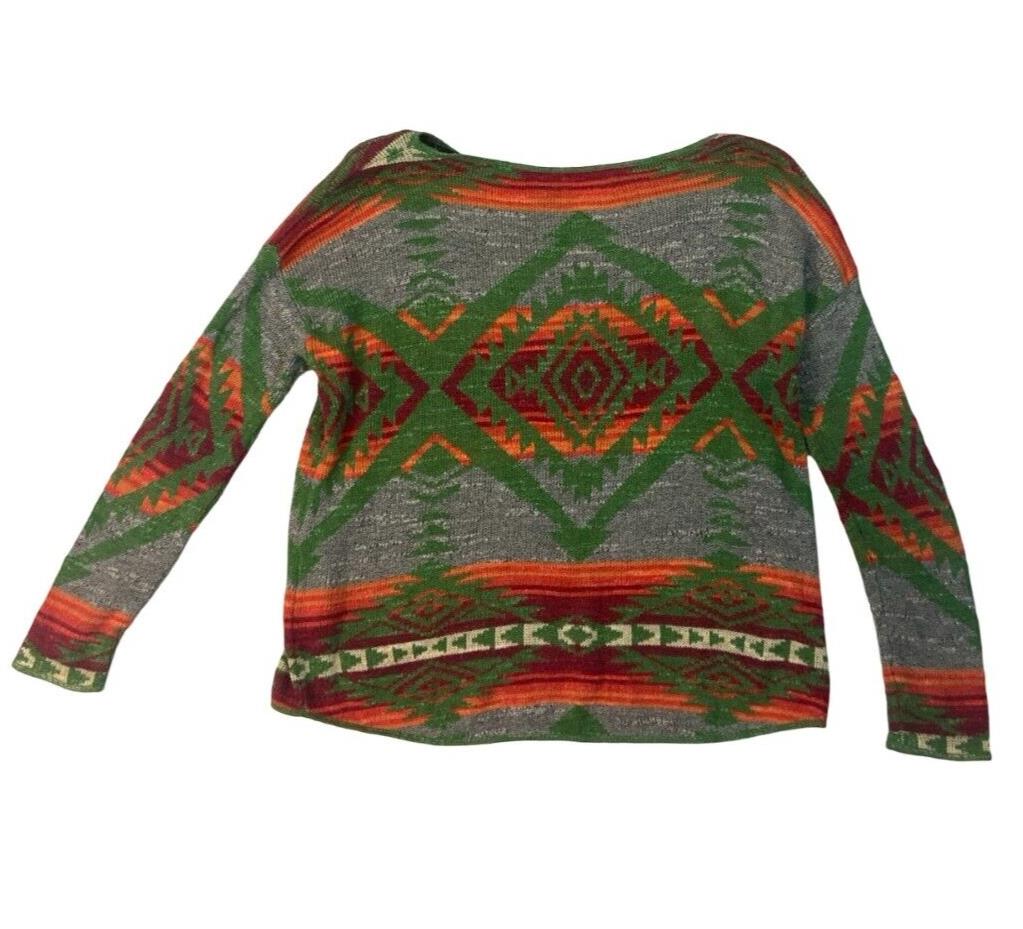LADIES RALPH LAUREN DENIM & SUPPLY AZTEC CHIMAYO KNIT JUMPER SWEATER 42”