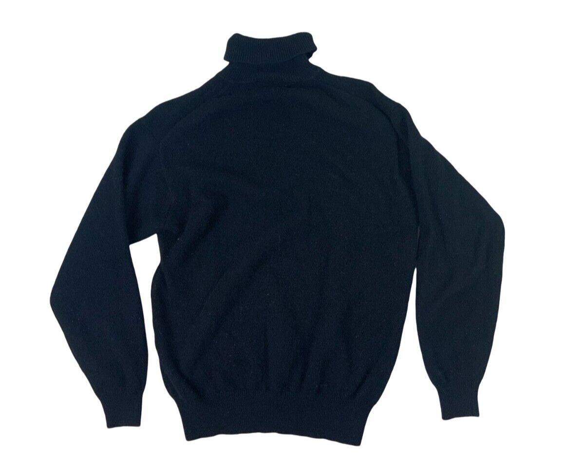POLO CLUB RALPH LAUREN BLACK ROLL NECK KNIT JUMPER SIZE M