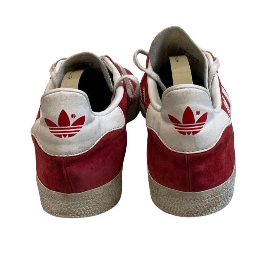 ADIDAS ORIGINALS RED WHITE GAZELLE SIZE UK 8