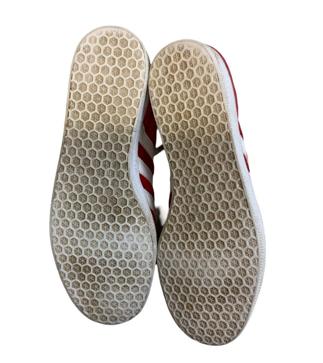 ADIDAS ORIGINALS RED WHITE GAZELLE SIZE UK 8