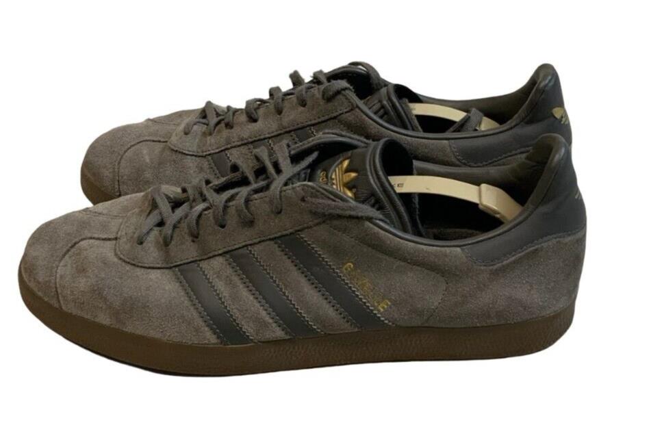 ADIDAS ORIGINALS SUEDE GAZELLE GREY TRAINERS SIZE UK 10.5