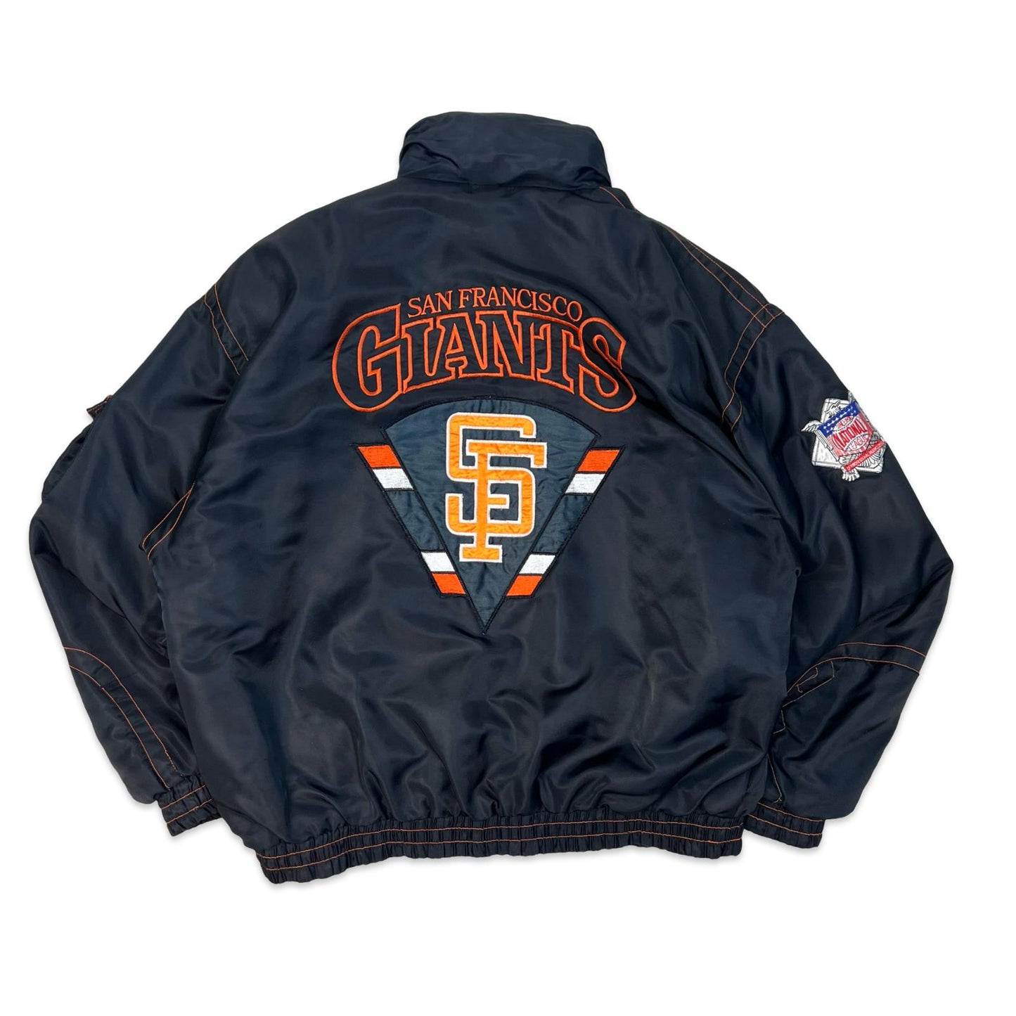 VTG 90s CAMPRI SAN FRANSISCO GIANTS BLACK PUFFER JACKET XXL