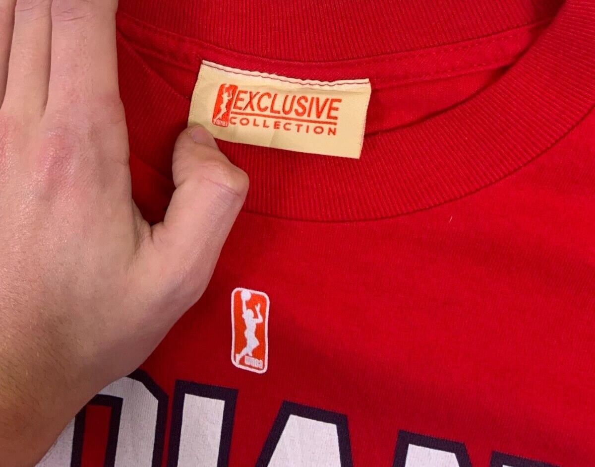 VTG 00s WNBA INDIANA FEVER TAMIKA CATCHINGS EXCLUSIVE RARE SIGNED T SHIRT L