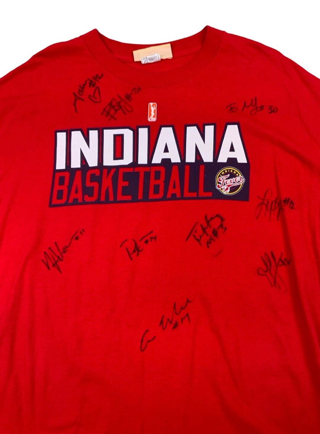 VTG 00s WNBA INDIANA FEVER TAMIKA CATCHINGS EXCLUSIVE RARE SIGNED T SHIRT L